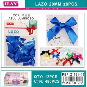 Noeuds en ruban bleu Ilan Lazo 20 mm pour travaux manuels et décorations - Product Image 2