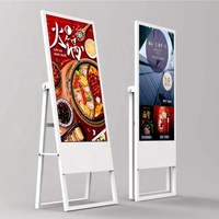 Écrans de kiosque pliables Cosun menu d'affichage de kiosque debout au sol portable, écrans numériques autoportants