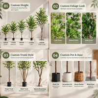 Palmier Sago Artificiel, Faux Cycad, Grande Plante Tropicale pour Intérieur et Extérieur, Décoration de Jardin Commercial, Vente en Gros