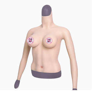 Prothèse mammaire en <span class=keywords><strong>silicone</strong></span> demi-corps avec <span class=keywords><strong>bras</strong></span> intégrés, toucher réaliste, <span class=keywords><strong>faux</strong></span> seins pour cosplay, travesti, drag queen - Product Image 2
