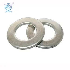 OEM China manufacturer DIN125/DIN 9021 Large Flat Plain Washer Silver Carbon steel material stock Galvanized for heavy industry