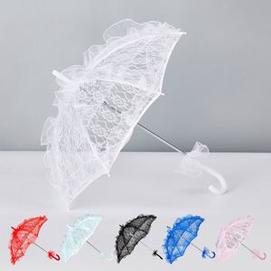 Sombrilla Pequeña de Encaje con 6 Varillas para Bodas al Estilo Occidental, Accesorios de Baile para Niños, Regalos Empresariales para Estudios de Fotografía - Product Image 1