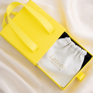 Custom Logo Luxury Sliding Drawer Jewelry Gift Box with Ribbon Pull Cardboard <b>Paper</b> Packaging for Wedding Ring Necklace - Product Image 4