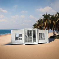 Mini maison préfabriquée et extensible en conteneur, 1 chambre à coucher, prête à l'emploi, à vendre, petite maison mobile portable préfabriquée, salle de bain complète