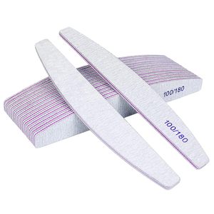 Lime à ongles EVA demi-lune 100/180 grains, double face, lavable, outil de manucure - Product Image 1
