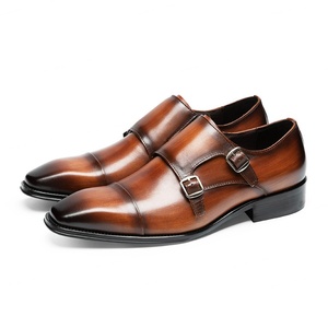 Zapatos de Cuero para Hombre, Transpirables, con Cordones, Punta Cuadrada, Casuales, Diseño Nuevo, en Oferta - Product Image 5