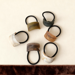 Duo Wei Enfants Style Européen Américain Simple Givré Grain de <span class=keywords><strong>Bois</strong></span> Prêle <span class=keywords><strong>Anneau</strong></span> de Cheveux Arc Géométrique Haute Élastique Tête <span class=keywords><strong>Corde</strong></span> pour - Product Image 6