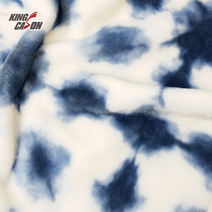 KINGCASON produttore competitivo all'ingrosso 100 Poly Double face Tie Dyeing classico tessuto in pile di flanella per la fodera del <span class=keywords><strong>letto</strong></span> - Product Image 5