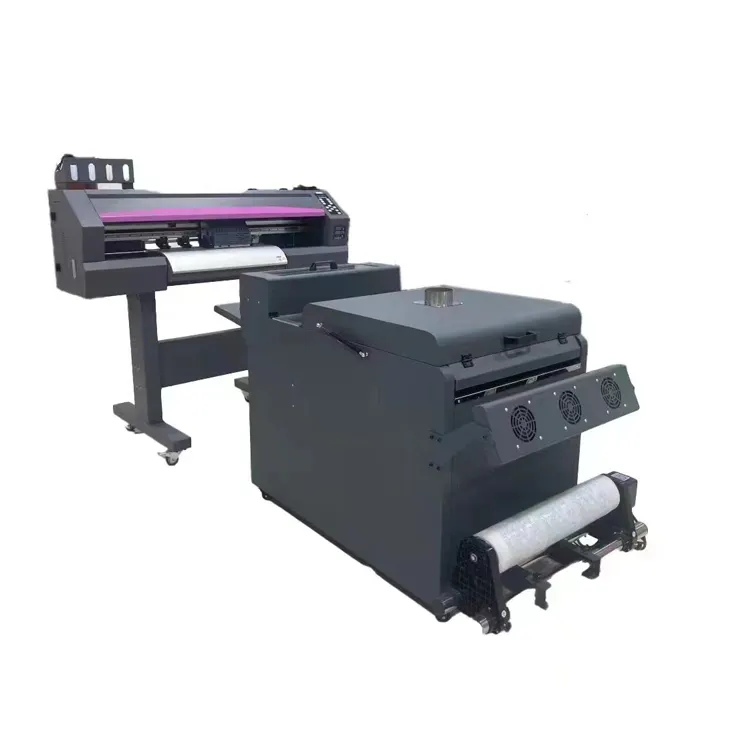 DTF 프린터 용 60cm 상업용 잉크젯 dtf 프린터 i3200 프린트 헤드 비닐 전송 스티커 열 프레스 DTF 필름