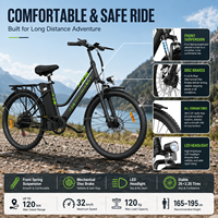 Vélo électrique WITAMBIKE C26 PRO - Moteur 250W, Batterie 36V20Ah, Autonomie 120KM, Suspension avant, Stock entrepôt UE