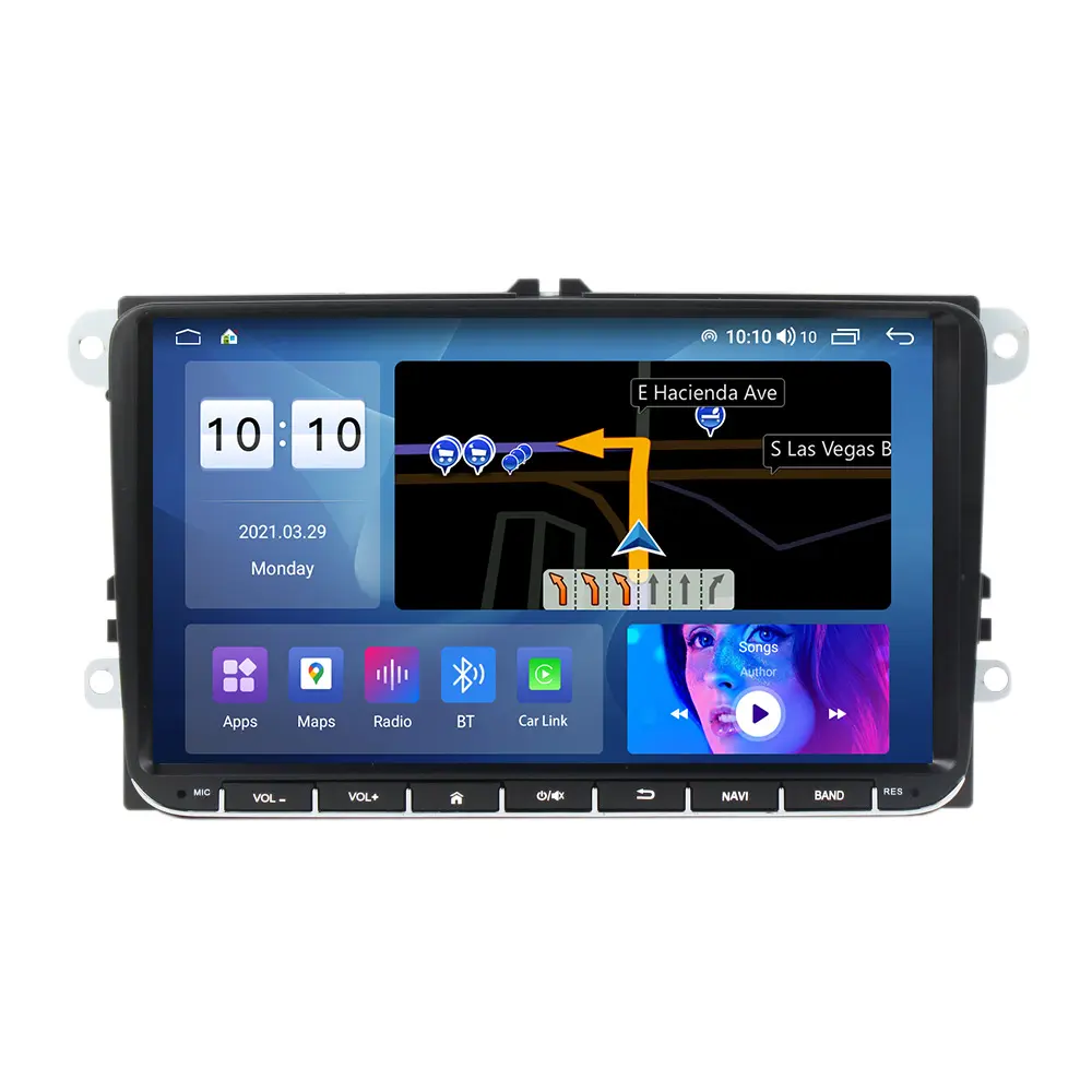 Auto Video 6 + 128Gb 2.5d Scherm Android 11 8Core Voor Vw/Volkswagen/Golf/Polo/Tiguan/Passat/B7/B6/Seat/Leon/Skoda/Octavia 9"