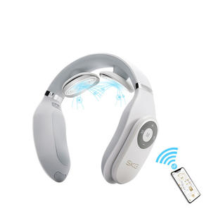Masajeador de Cuello SKG Blanco, Modelo Bluetooth, Recargable por USB, Terapia de Calor, Amasamiento, Uso Doméstico - Product Image 1