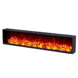 Chimenea Eléctrica Moderna de Pared con Control Remoto, Marco de Madera, Calefacción Interior, Decoración para Sala de Estar - Product Image 4