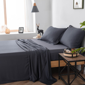 100% Sateen Bamboo Bed Linen <strong>Sheet</strong> Set Pillow Cases,Top <strong>Sheet</strong>,and <strong>Fitted</strong> <strong>Sheet</strong> <strong>Queen</strong> - Product Image 6