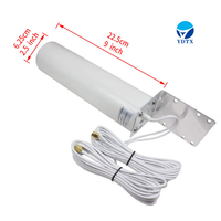 Antenne extérieure cylindrique ABS à gain élevé 5dBi 5G LTE WiFi avec connecteur S-M-A et câble RG174