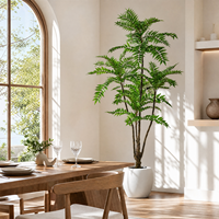 Arbre artificiel réaliste de type Toon chinois à feuilles pinnées, bonsaï de sol pour hôtels et centres commerciaux, sans entretien