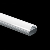 Profilé en aluminium 6063 et cache en plastique PC pour tube LED 2G11 Hw-30, abat-jour rond pour tube LED