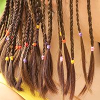 Lot d'accessoires pour cheveux colorés et élastiques faits à la main pour bébés et enfants, avec petite boîte de rangement pour élastiques à cheveux