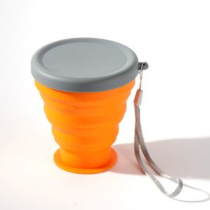 Taza plegable de silicona para viajes, deportiva, portátil, libre de BPA, con tapas - Product Image 3