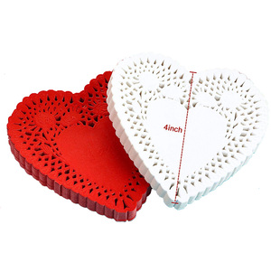 Napperons en <span class=keywords><strong>papier</strong></span> ronds jetables de qualité alimentaire napperons en <span class=keywords><strong>dentelle</strong></span> rose - Product Image 4