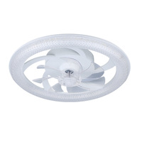 Ventilateur de plafond LED moderne et minimaliste pour chambre et bureau, oscillant, trois couleurs, variateur d'intensité, commande intelligente, ultra-simple
