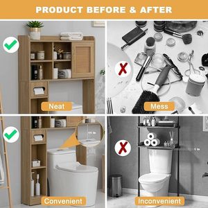 Estante de almacenamiento para baño transfronterizo, estantería de pie para inodoro/ducha/luvetero, estantería de almacenamiento para lavadora/inodoro - Product Image 4