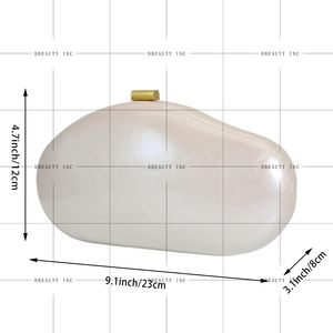 Pochette en acrylique pour femme, sac à main décontracté d'été, mode soirée, mariage, avec chaîne, fermeture magnétique, taille unique, pailleté - Product Image 5