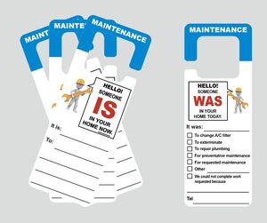Étiquette de porte de maintenance 3,5x9,5 pouces, porte-étiquettes pour agents immobiliers, publicité hôtelière, porte-étiquettes double face pour la publicité immobilière - Product Image 3