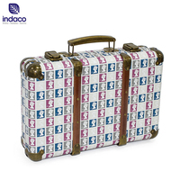 Boîte cadeau pour bébé en carton avec poignée, motif floral personnalisé, pour vêtements de bébé, 2026