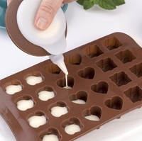 Moule en silicone 3D marron chocolat pour cadeaux, 1 pièce, pour savon DIY, biscuits, outils de pâtisserie, résistant à la chaleur, écologique, réutilisable, facile à utiliser