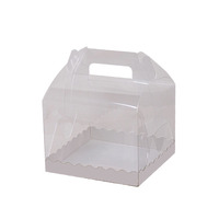 Boîtes à Gâteaux Hautes Biodégradables Transparentes pour Pâtisseries et Aliments, avec Poignée en Plastique – Vente en Gros