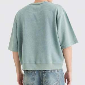 Camiseta de Hombre 100% Algodón con Logotipo Personalizado, Color Gris Oscuro, Estilo Vintage Lavado Ácido, Hombros Caídos, Estampado en Serigrafía - Product Image 6