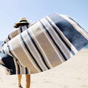 Traditionele Handgemaakte Serape 100% Katoen Mexicaanse Deken Decoratief Gooien Strandlaken - Product Image 2