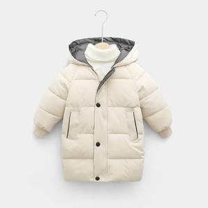 Automne enfants manteau d'hiver garçons mi-longueur <span class=keywords><strong>doudoune</strong></span> solide filles épaissi à capuche rembourré vêtements pour bébés - Product Image 4