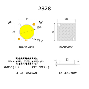 Diode LED COB à spectre complet 6W 12W 36W 60W 1414 <span class=keywords><strong>1919</strong></span> 2828 pour éclairage végétal - Product Image 4