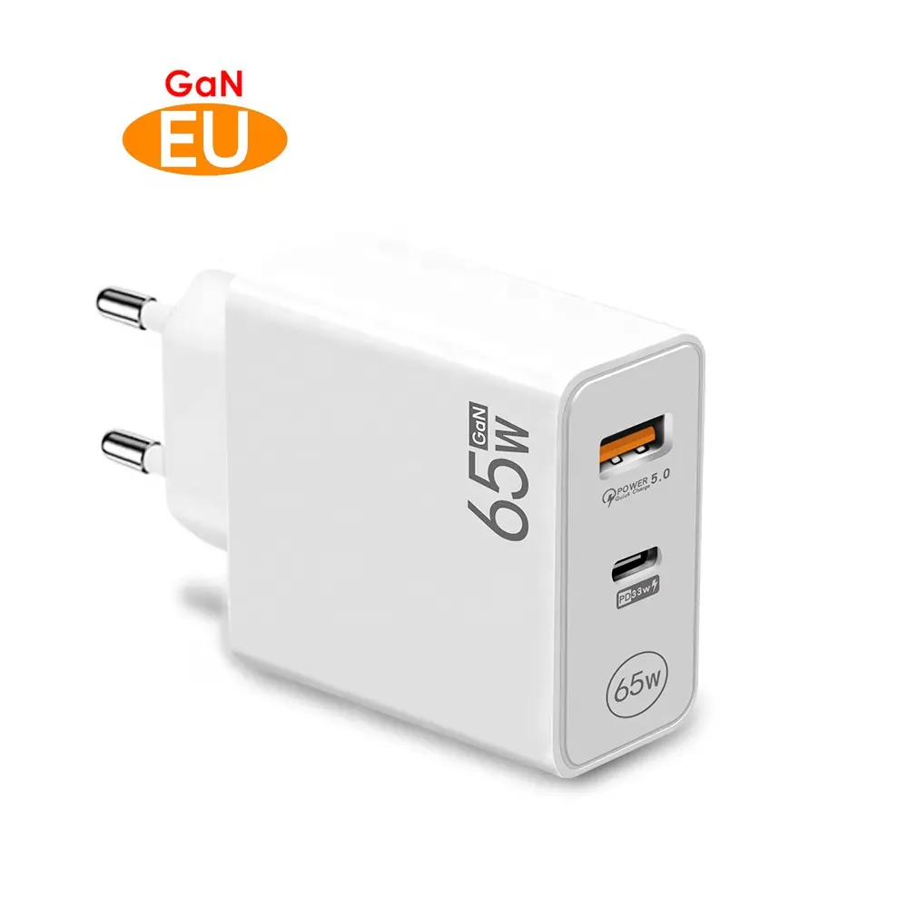 Kép cổng USB QC3.0 sạc nhanh 5V tường sạc 9V 12V USB C PD 33W gan sạc nhanh sạc cho Iphone Samsung Xiaomi