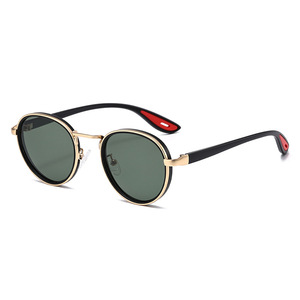 Fashionable Punk Style Full Rim Metal Frame Polarized <b>Sunglasses</b> UV400 Lenses Color Changing UV Resistant Unisex Outdoor Model - Product Image 1