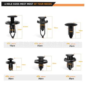 200 pièces de clips de fixation mixtes pour pare-chocs de voiture, en plastique, pour Honda, Nissan, Toyota, Ford, Chrysler, réparation de carrosserie automobile - Product Image 3