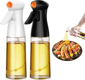 Bouteille de pulvérisation d'huile de 200ml Pulvérisateur de qualité alimentaire Distributeur de brumisateur Bouteille de pulvérisation d'huile d'olive de cuisine en verre - Product Image 2