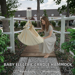 Cuna <span class=keywords><strong>Hamaca</strong></span> Eléctrica Plegable de Tela RooCuddle para Bebé con Muelles, Diseño Europeo para Uso en Villas - Product Image 2