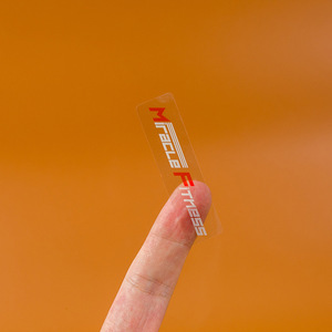 Nouvelles étiquettes autocollantes transparentes en PVC personnalisées arc-en-ciel, film mat brillant 80 microns, adhésif à base d'eau haute viscosité - Product Image 1