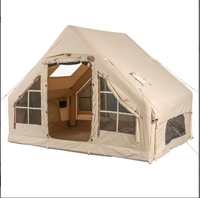 Grande tente de camping gonflable, résistante au vent et à la pluie, équipement de plein air familial pour une utilisation de nuit