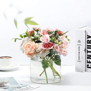 נרות צפים אגרטל זכוכית שקופה הוריקן גליל אגרטלי פרחים לעיצוב הבית חתונה ידידותית לסביבה - Product Image 2