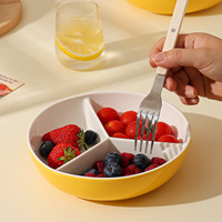 Cuisinière à riz et cuiseur vapeur en porcelaine fine de style américain, haute esthétique, avec assiette de cuisson vapeur réductrice de graisse et trois compartiments, pour la rentrée scolaire