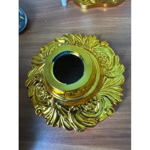 Support de lampe E27 en porcelaine de style rétro européen, ouverture de 30 mm avec décor doré pour luminaires de plafond - Product Image 2