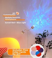 Lampu Atmosfer Ruang Tamu Lantai Kamar Tidur Net Red Sunset Broadcast Room Background Pencahayaan Sunset Canggih