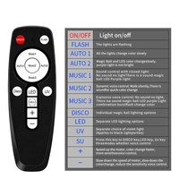 Boule disco LED et lumière stroboscopique UV avec télécommande, couleurs RVB/UV pour les soirées dansantes, les clubs, les mariages et plus encore