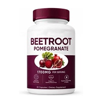 Capsules de Formule 2-en-1 Betterave + Grenade Marque Blanche OEM avec Extrait de Betterave et de Grenade pour le Soutien de l'Oxyde Nitrique