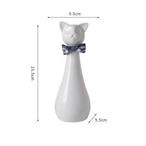 เหยือกเซรามิกใส่เถ้ากระดูกรูปแมวกล่องใส่ของสำหรับใส่ของจำเป็นสำหรับงานศพสัตว์เลี้ยง - Product Image 2