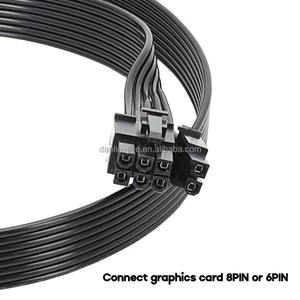 Câble modulaire pour Corsair HX1200 HX1000 <span class=keywords><strong>HX850</strong></span> HX750 GPU PCIe 8Pin 6 + 2Pin vers PCIe CPU 8Pin 18awg Câble adaptateur - Product Image 4